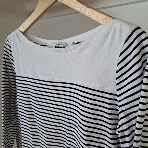 Reitmans | Black & White striped half sleeve women's sweater - Picture 5 of 14